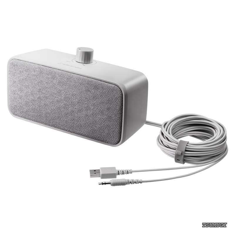 MIMIO SOUND BOX お手元テレビ用スピーカー 有線接続 はっきり音声 ステレオ かんたん操作 抗菌仕様 再生プラスチック配合 5.0mロングケーブル USB給電(USB Type-A ) アンプ内蔵 ヘッドホン端子付き AT-SP270TV