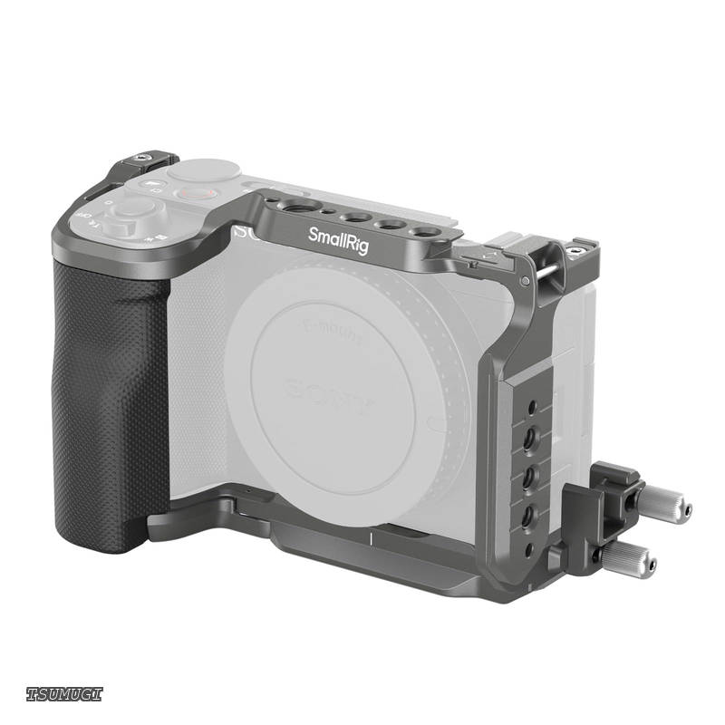 ZV-E10 II用 HawkLockクイックリリースケージキット Sony対応ZV-E10 II用 HDMI用ケーブルクランプ付き 人間工学に基づいて設計されたシリコンハンドル内蔵 アルカ用クイックリリースプレート QD ソケット 4949