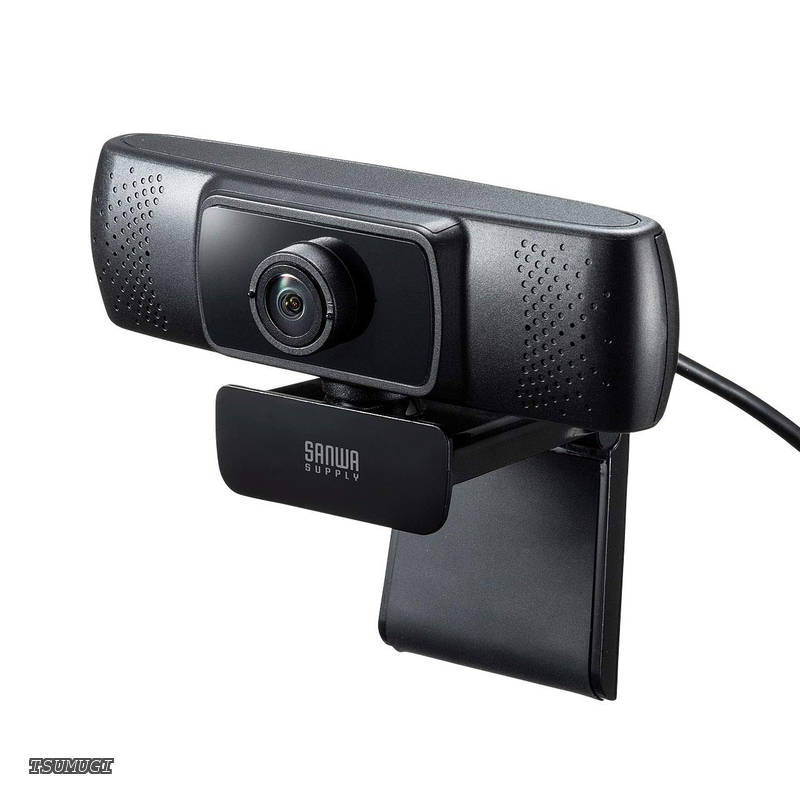 【送料無料】会議用ワイドレンズWEBカメラ USB接続 150°超広角 マイク内蔵 Skype対応 ブラック CMS-V43BK