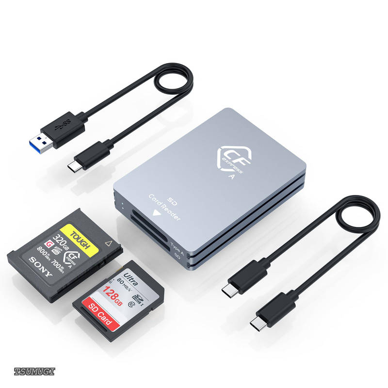 【送料無料】Type A/SDカードリーダー】USB3.2 Gen2 10Gbps高速転送｜OTG対応｜iPhone 17/16/15 Pro Max・MacBook Pro/Air・iPad Pro・iMac・Galaxy S23・Dell XPS・Windows11/Android対応｜コンパクト設計 7.4×5×1.1cm