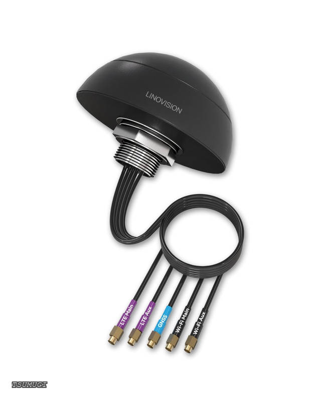 4G LTE MIMO コンボ 5-in-1 アンテナ、2 x 4G LTE、1 x GNSS、2 x Wi-Fi、屋外/屋根 SMA アンテナ(3mのケーブル付き)、IOT-R32 / Inhand IR302 / Teltonika RUT241・240・360・956などに対応可能