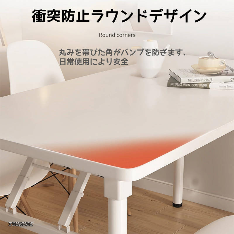 【送料無料】折りたたみデスク デスク パソコンデスク 机 折り畳み 幅80cm×奥行50cm PC 在宅勤務 リモートワーク用 おしゃれ 一人暮らし 収納便利 テーブル 化粧台 作業机 仕事用 完成品 組立不要 (木目調 80*50cm) tsumugi33-10052073 つむぎハウス サンプル画像3