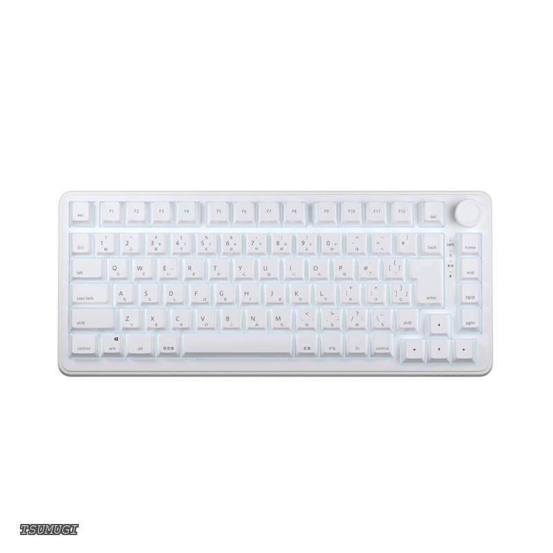 瞬 ラピッドトリガー ゲーミングキーボード 日本語配列 75%サイズ ポーリングレート8000Hz対応 0.01mm MATATAKI ホワイト