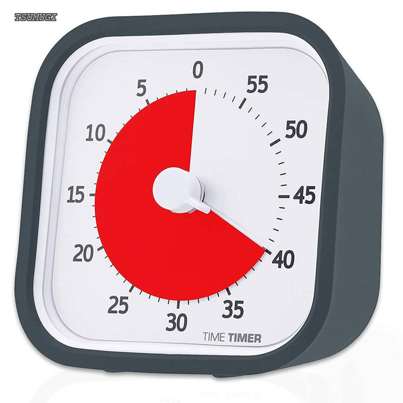 TIMER MOD 9cm 60分 タイムタイマー モッド(カバー付き) チャコールグレイ 時間管理 学習タイマー TTM9-W 正規品