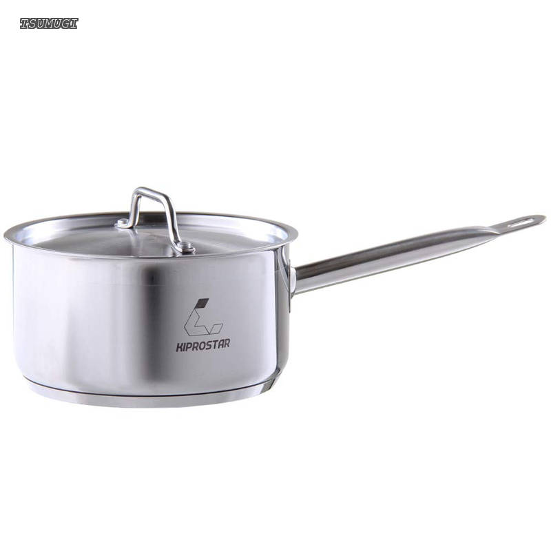 【送料無料】業務用 片手鍋 ステンレス IH対応 専用フタ付 16cm 満水1.9L 三層構造 食洗器対応 ミルクパン キプロスター