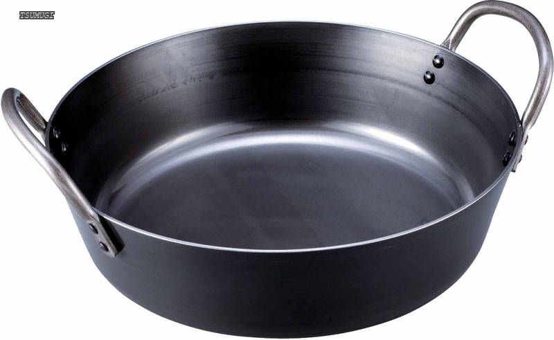【送料無料】天ぷら鍋 揚げ鍋 鉄 30cm 5.0L 日本製 002174 プロ仕様 業務用 神田鉄鍋