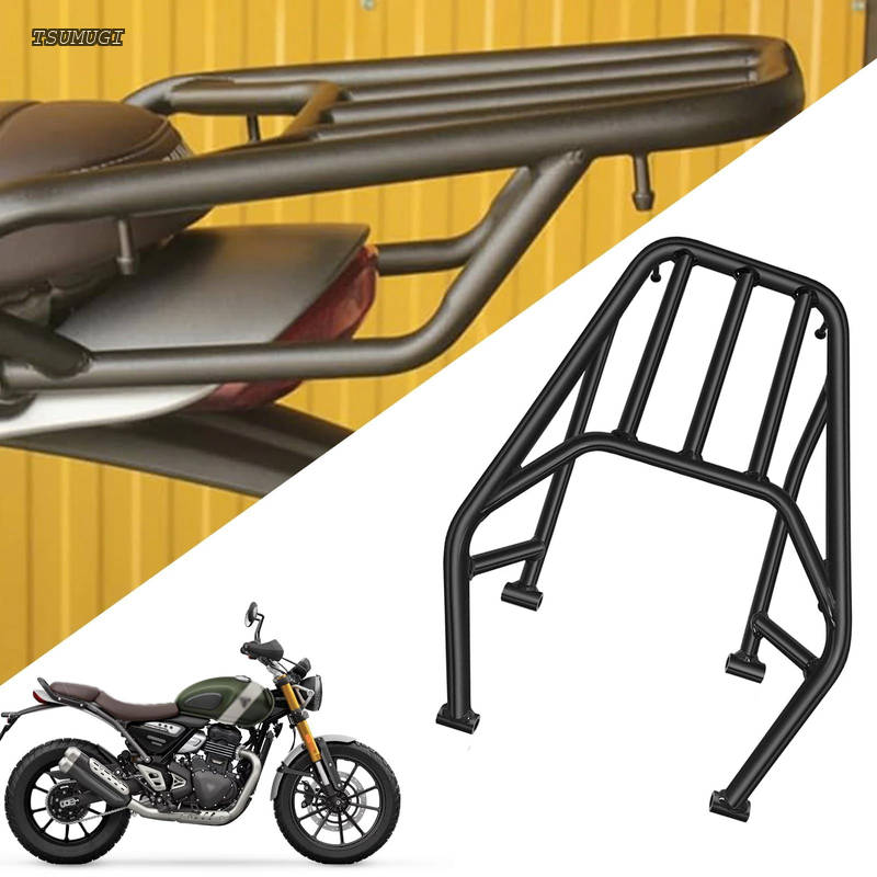 Scrambler400x スクランブラー400x Speed400 スピード400 2024 2025 オートバイのリアラック荷物ラック耐荷重ラックブラケット自転車ブラケットリアキャリア炭素鋼材料