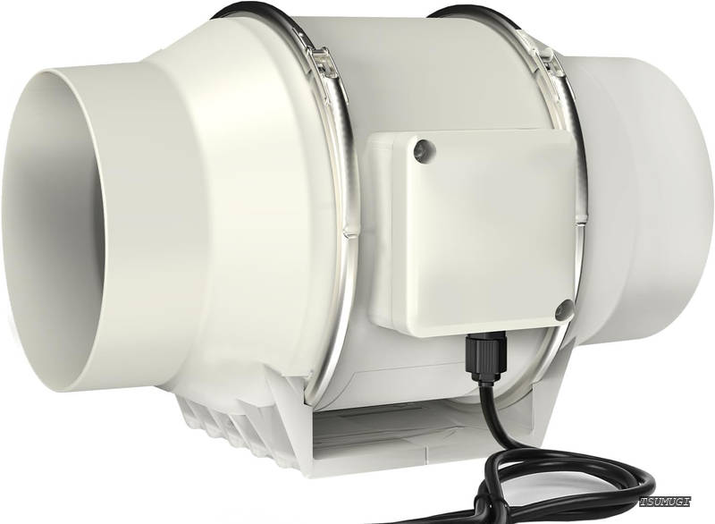【送料無料】100mm ダクト用換気扇 大風量310m3/h 強力 省エネ 静音 中間取付形ダクトファン 丸形タイプ 塗装ブース用換気扇 焼肉用 家庭用 業務用 産業用(100mm)