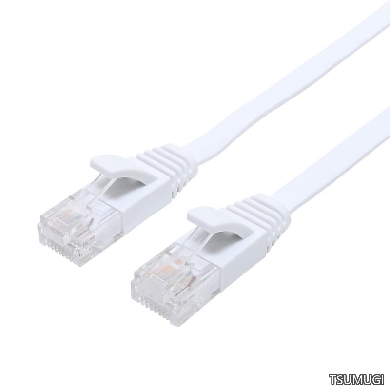 【送料無料】MCO LANケーブル CAT6A 対応 爪が折れにくいカバー フラットタイプ 15m cat6a cat6 cat5e 対応 RJ-45 10Gbps/500MHz ゲーム テレビ 各光回線に対応 ホワイト ZC6A-F15WH