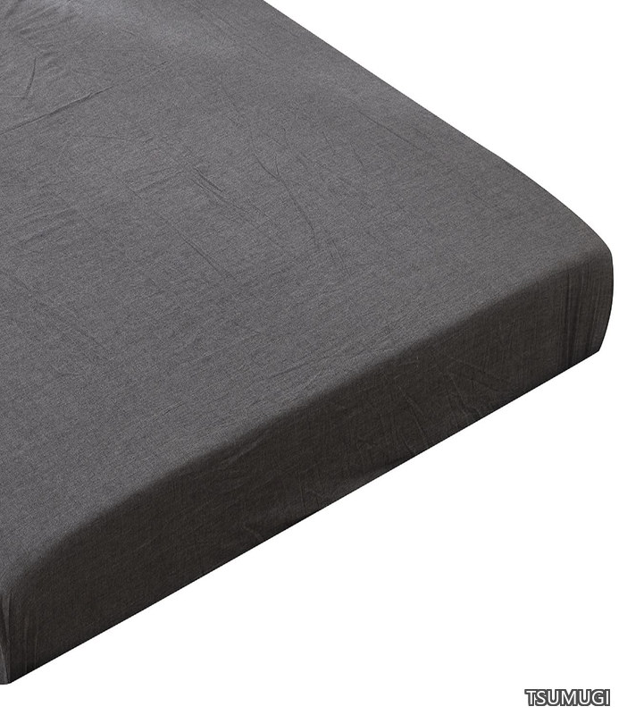 整套假发 - 【送料無料】ワイドキング 200x200x30cm オーガニックコットン 洗いざらしの綿100% ベッドシーツ BOXシーツ 防ダニ チャコールグレー