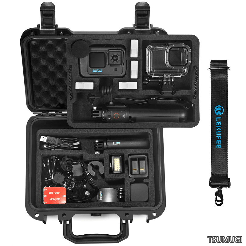 Gopro Hero 13防水ハードケース Gopro Hero 13/12/11/10/9/8 LIT Hero Hero 4K Media Mod/Volta/Creator Edition/アクションカメラおよびその他のアクセサリーに対応 (ケースのみ)
