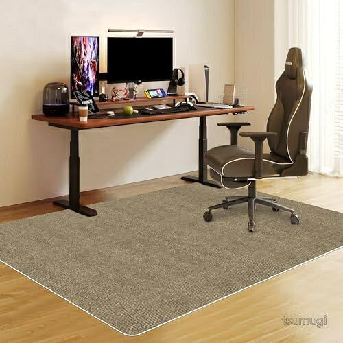【送料無料】チェアマット 140×100cm 滑り止め 床保護 カット可能 洗える オフィス 家庭用 モダン