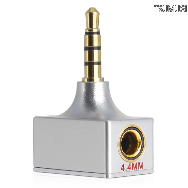 乐天商城 - 【送料無料】AD4T 変換プラグ イヤホン・ヘッドホン用 3.5mm Pro（オス） to 4.4mm（メス） 「音質モード機能」搭載 バランス交換 プレーヤー、スマホ、DAC/ヘッドホンアンプに適合する