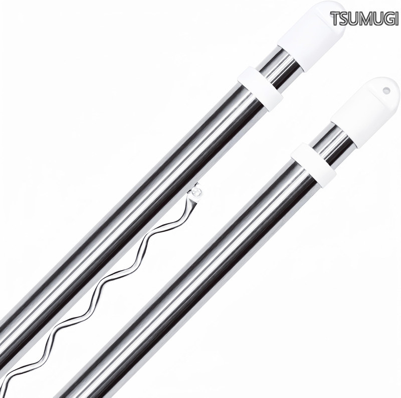 【送料無料】洗濯物干し WGWJM ステンレス 伸縮物干し竿 継ぎ ハンガー掛け付き 2.1~3m 2本セット 洗濯竿 屋外 室内 物干しざお ものほし竿 耐荷重10kg