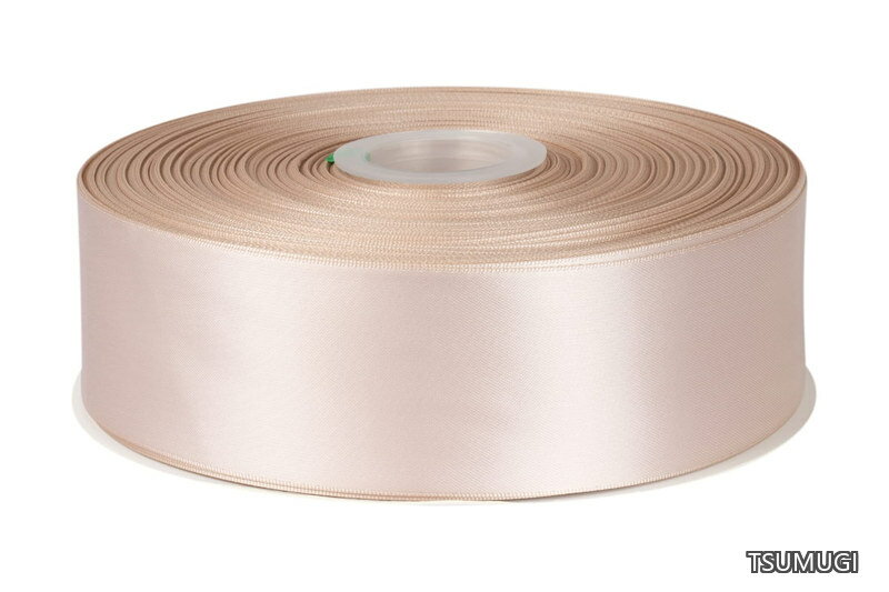 【送料無料】両面サテンリボン 横長50mm 縦長91M 花束 ギフト ラッピング #バニラ