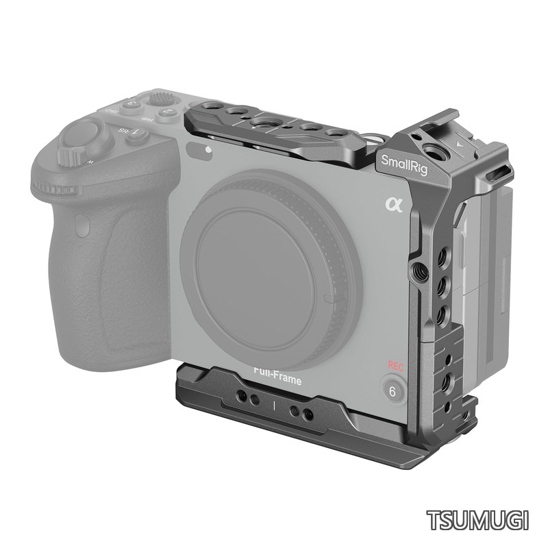 Sony対応 FX3 / FX30 用 HawkLock クイックリリースカメラ用ハーフケージ コールドシューと NATO レール Arca用クイックリリースプレート Sony対応XLR ハンドル用 DJI RS 3 / RS 3 Pro/RS 4 / RS 4 Pro用ジンバル 4772