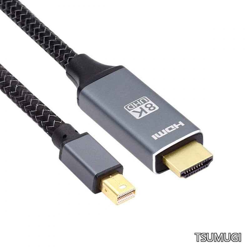 Mini DP DisplayPort 1.4ソースからHDMI 2.0ディスプレイ 8K 60hz UHD 4K Mini-DP - HDMI オスモニターケーブル。