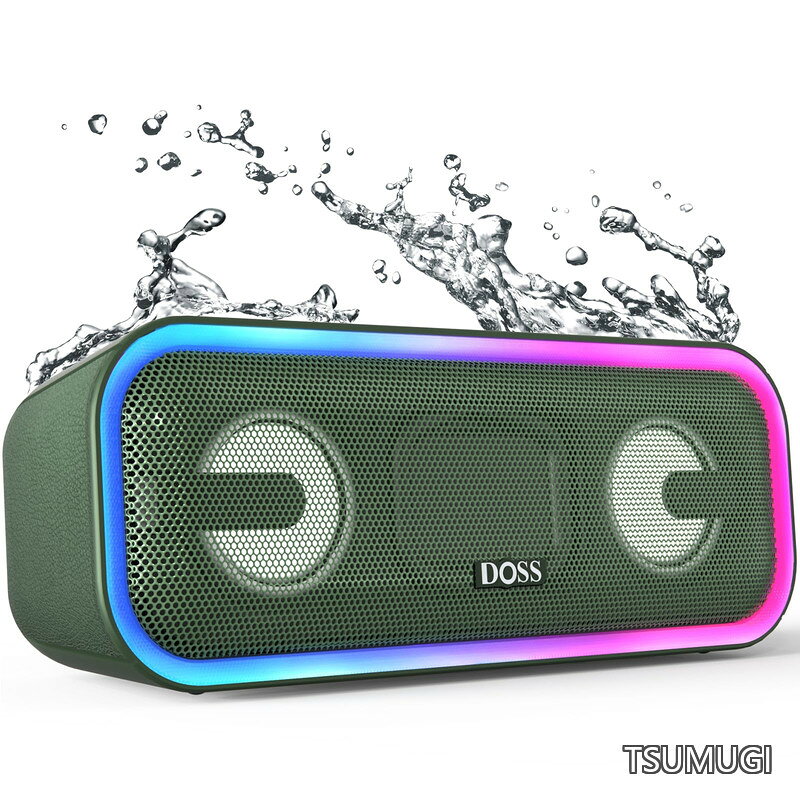 SoundBox Pro+ Bluetoothスピーカー 24W 重低音 ワイヤレス ポータブル 小型 ブルートゥース スピーカー(グリーン)