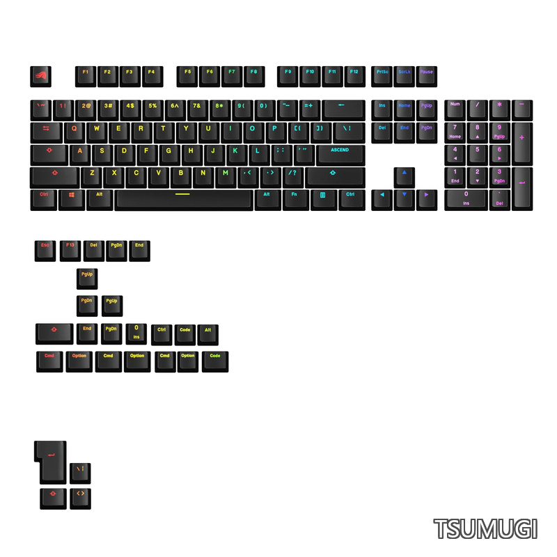 Backlit Keycaps Black - US - Retail GLO-KB-ACC-KC-GPBT-LIT-BLK-US KB0871