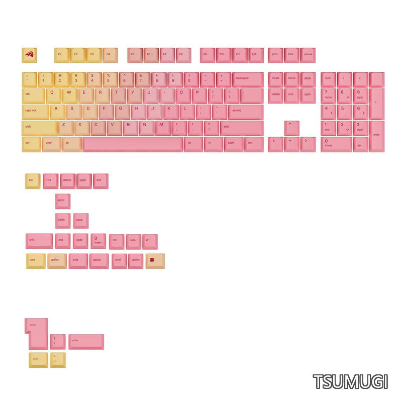 GPBT Gradient Keycaps - Grapefruit - US - Retail GLO-KB-ACC-KC-GPBT-GR-GPF-US KB0866