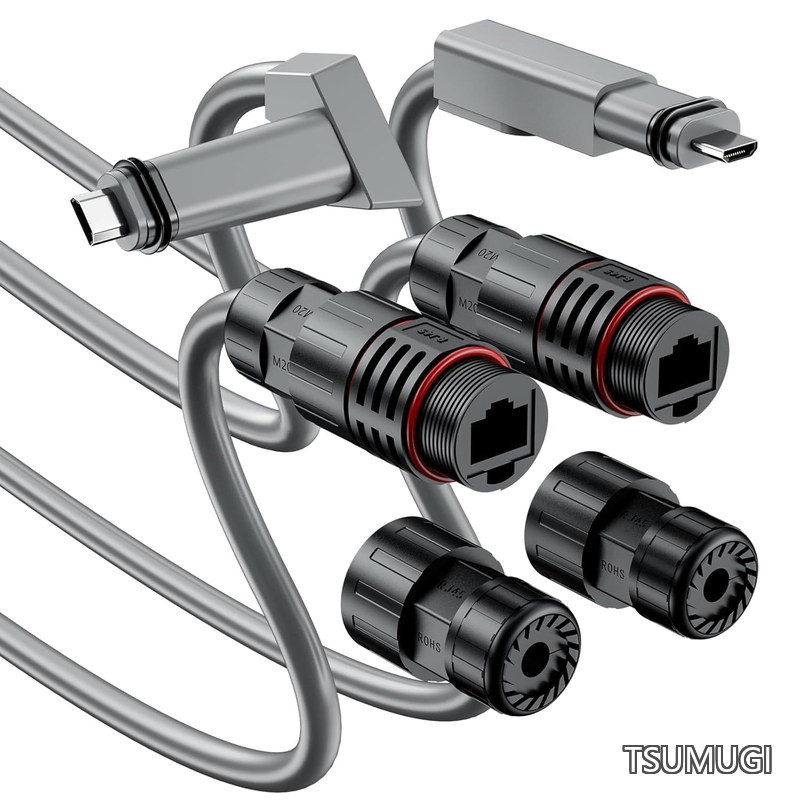 V2用SPX→有線LAN（RJ45）変換アダプター スターリンクGen2 LAN延長ケーブル IP68防水 CAT5e以上対応 Dish/Router接続 屋外対応 Starlink Ethernet Adapter Cable SPX to RJ45 Adapters Actuated Gen 2 Dishy and Router Cosmic3C