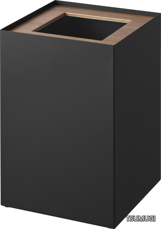 【送料無料】トラッシュカン 角型 14L ブラウン W22×D22×H33.2cm リン RIN ゴミ箱 ふた付き 中身が見えにくい 袋が見えない 10594
