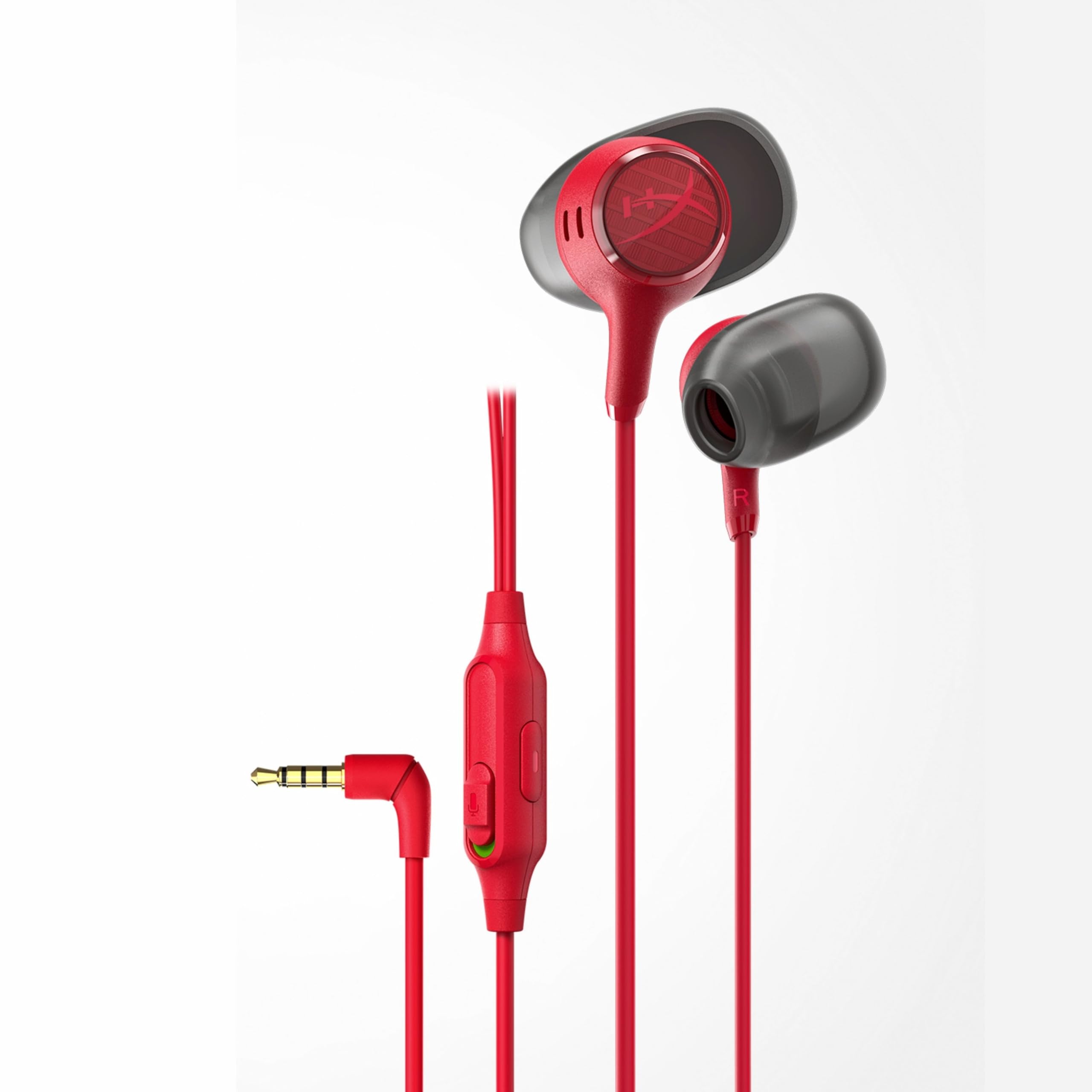 Cloud Earbuds III ゲーミングイヤホン 有線 3.5mm ダイナミック型14mmドライバー 特許取得済み Intra-Concha イヤーチップ設計 内蔵マイク レッド  BN7S0AA