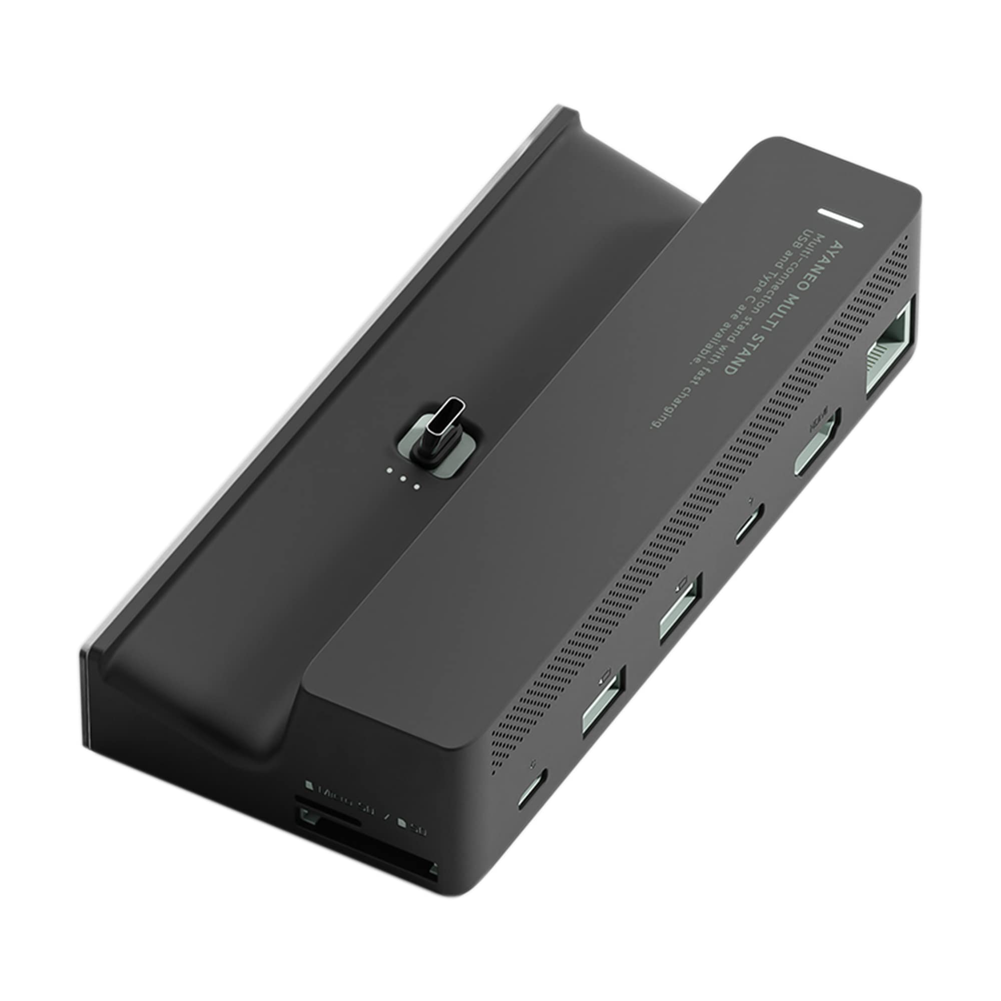 Docking Station HDMI映像出力対応ドッキングステーション クレードル Type-C HDMI SDカード 有線LANポート搭載 (ブラック)