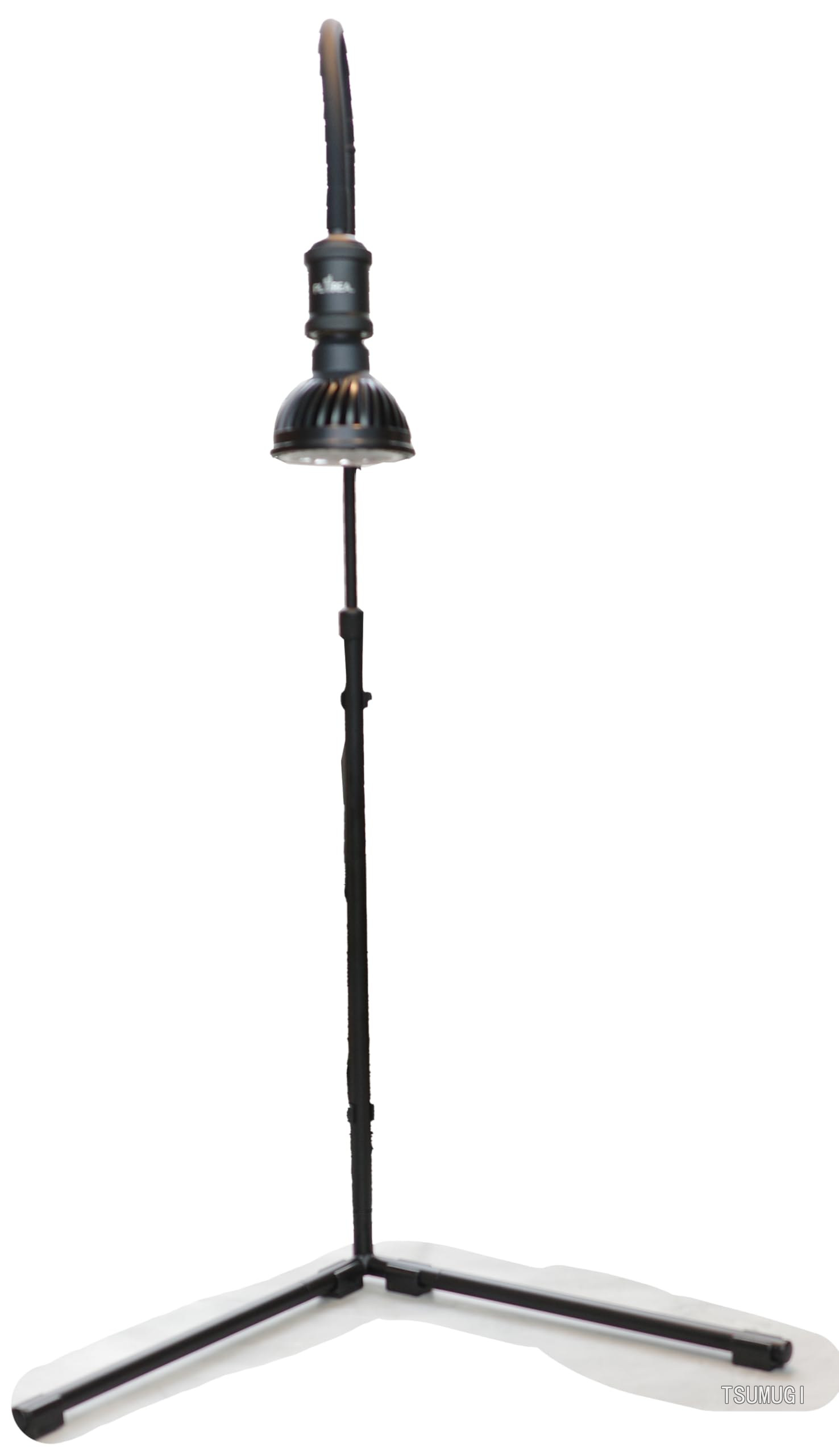 ブラック PLAAREA socket E26 LED電球専用 正規取扱店 ゼンスイ 高さ伸縮可能 タイマー付き 植物用 植物育成ライト