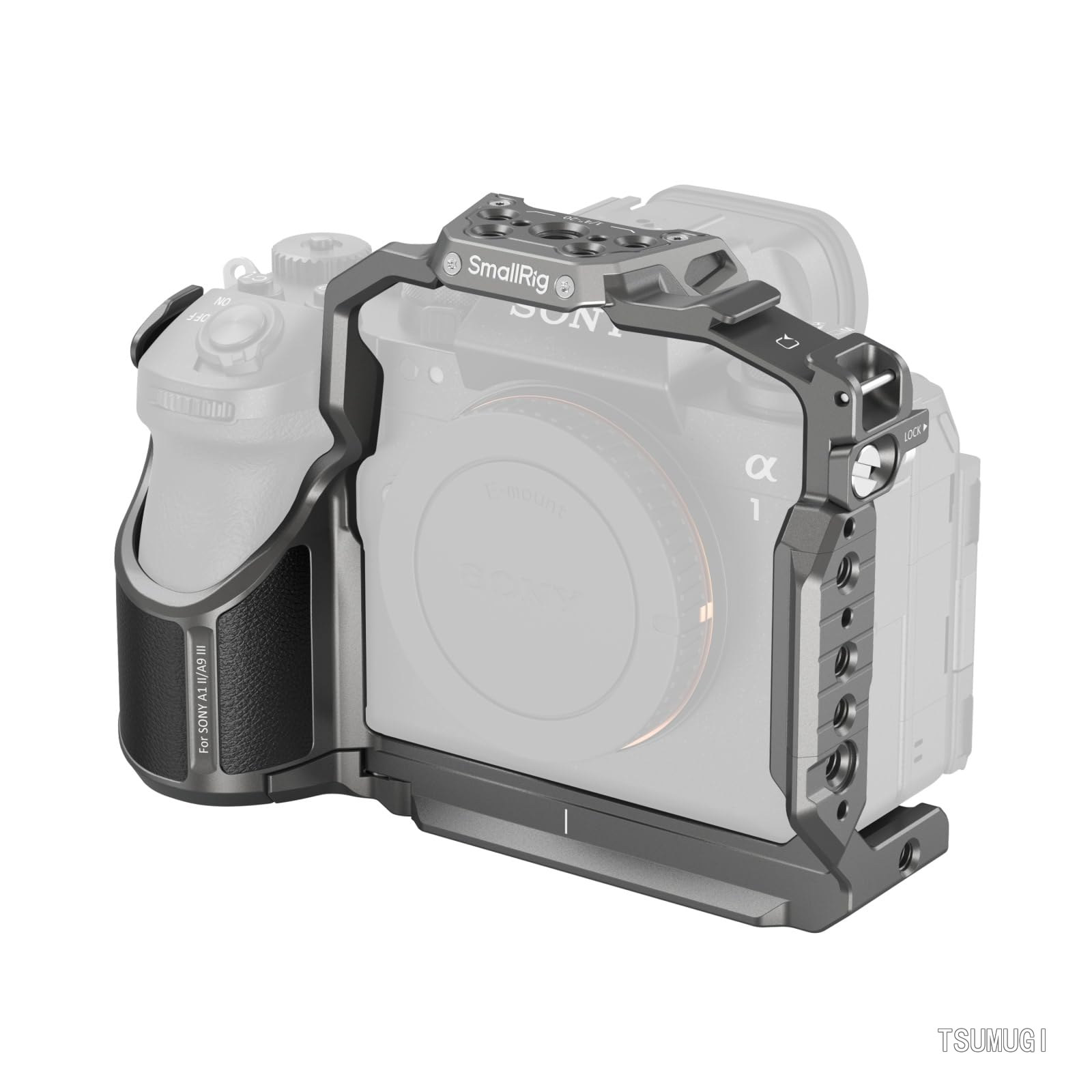 Alpha 1 II/Alpha 9 III用ケージ Hawklock クイックリリース、Arca用内蔵クイックリリースプレート、HawkLock H21 NATOレール対応 - 5187