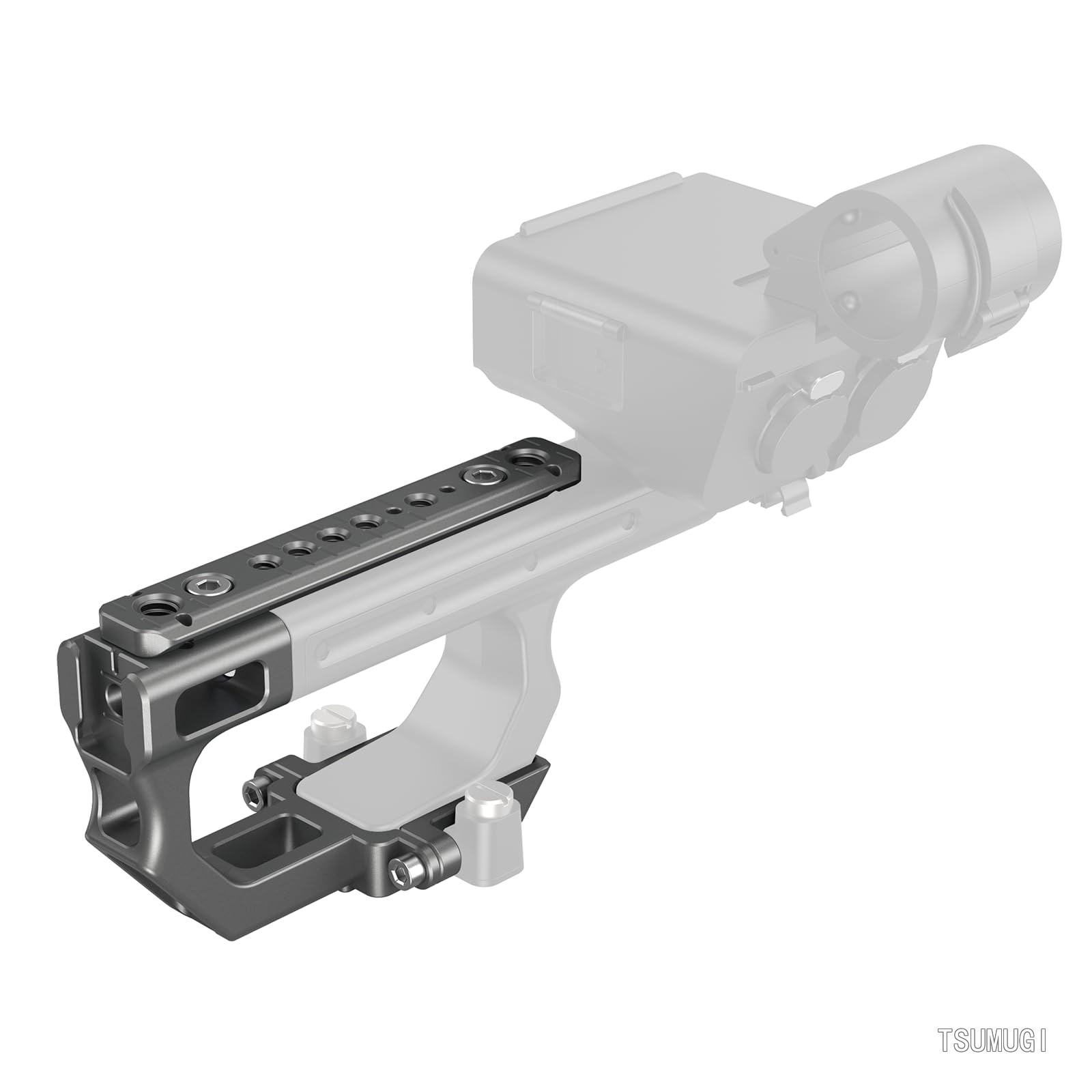 FX3/FX30用XLRハンドル用延長マウントプレートキット コールドシュー付き HawkLock クイックリリース構造 1/4"-20穴と3/8" -16位置決め穴備え- 4830
