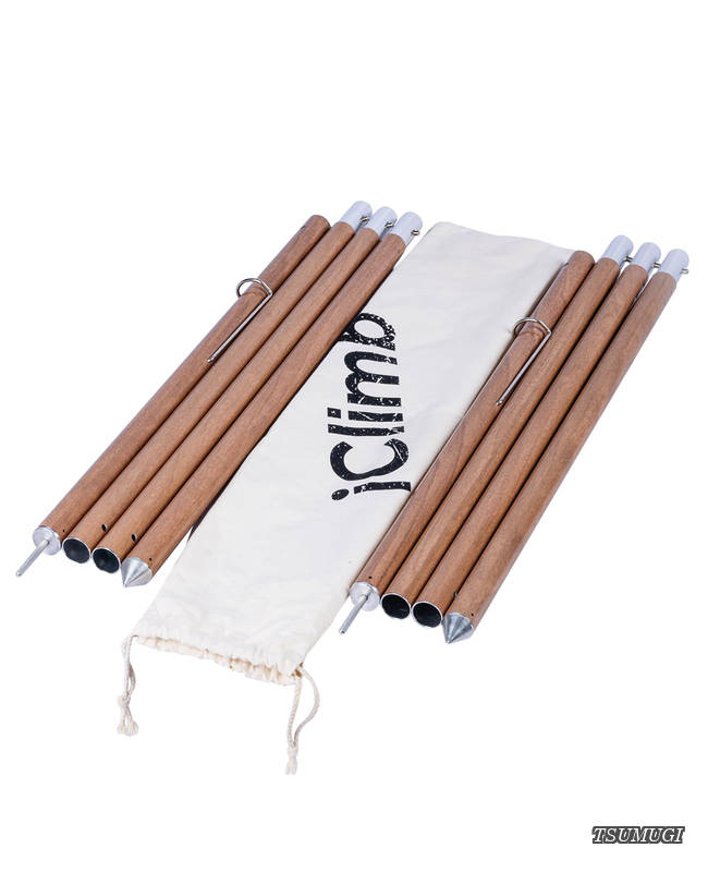 [무료 배송] 터프 폴 2 개 세트 240cm 총 중량 약 2kg 알루미늄 합금 제 직경 28mm 4 분할 식 버튼 잠금 식 높이 조절 가능 랜턴 후크 포함 수납 봉투 포함 텐트 터프 용