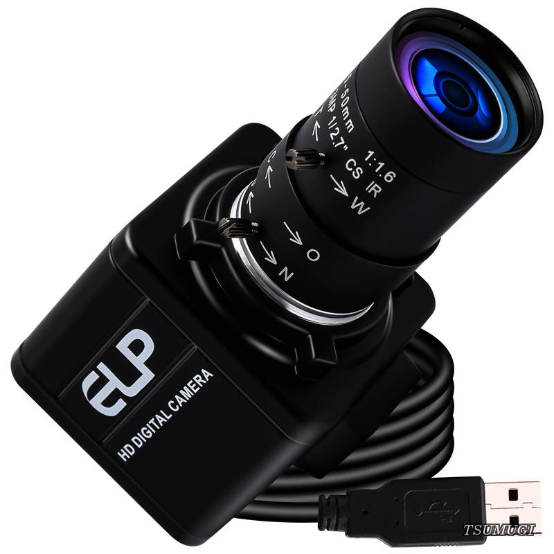 光学ズーム Webカメラ 800万画素 10倍ズーム ウェブカメラ 2448P 5-50mm可変焦点レンズ Web会議用カメラ 8mp ソニーIMX179 広角Webかめら Windows Mac Linux Android Raspberry pi対応 パソコン用カメラ 外付け Zoomカメラ 可変フォーカスUSB