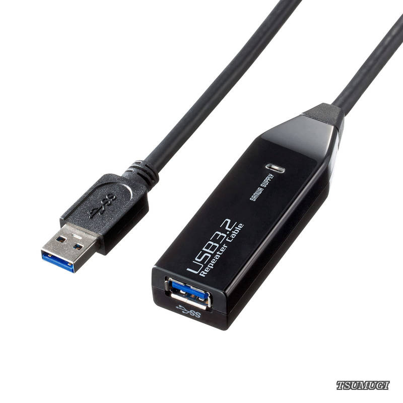 B延長ケーブル 3m延長(USB3.2 Gen1アクティブリピーターケーブル) デイジーチェーン接続可能(最大8m延長) KB-USB-R303N
