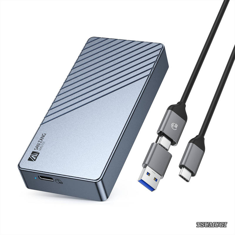 【送料無料】B4/Thunderbolt 4対応 M.2 NVMe SSD アルミニウム外付けケース 40Gbps 3段階冷却システム 付属冷却ベスト 2230-2280対応 ポータブル
