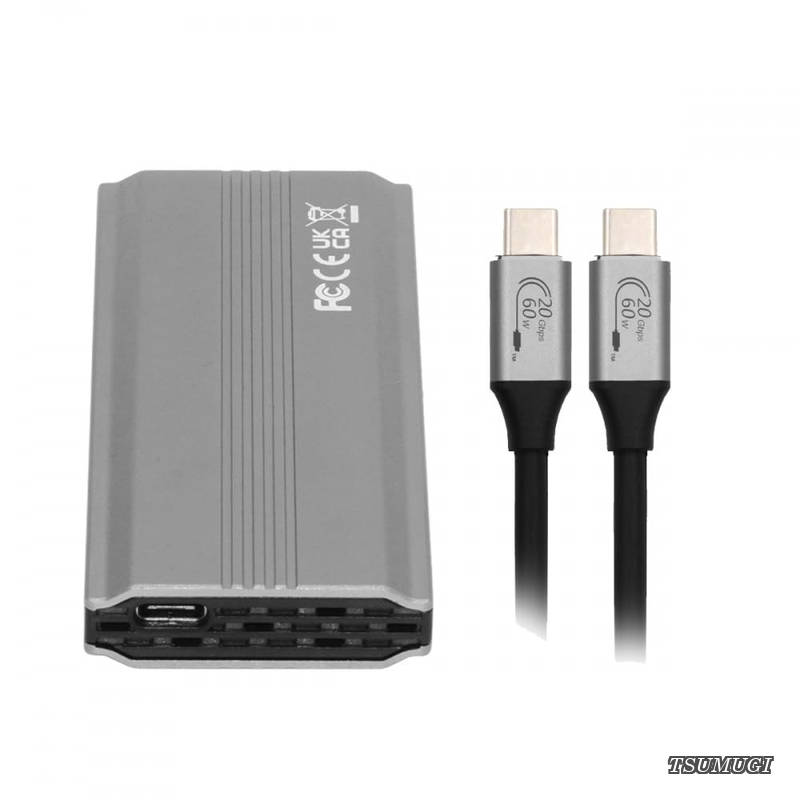 タイプ SB3.2 USB4 20Gbps から M キー M.2 NGFF NVME SATA SSD PCBA エンクロージャ 2280/2242/2260mm RTL9220