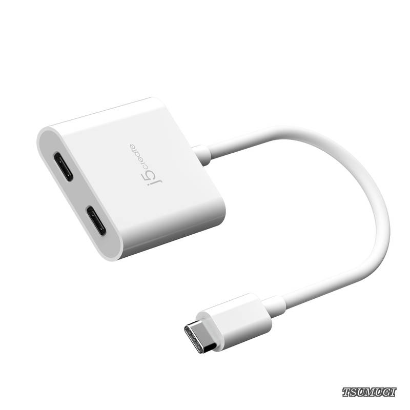 j5create USB-C 2in1 ビデオ出力 4K 240Hz 変換アダプター PD 100W 充電 対応 充電しながら映像出力 イヤホン使用 Type-C 2ポート スマートグラス モバイルモニター 任天堂Switch iPhone16 iPhone16Pro iPadPro Android 対応 プラグアンドプレ
