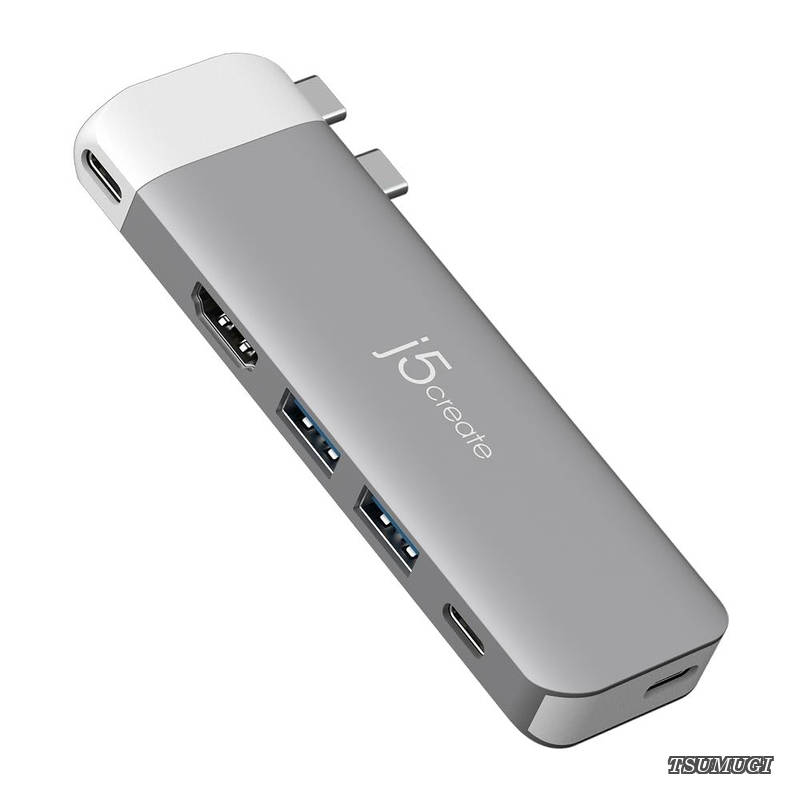 j5create MacBook Pro/Air専用 PD対応 6in1 マルチアダプター JCD394V2-EJ