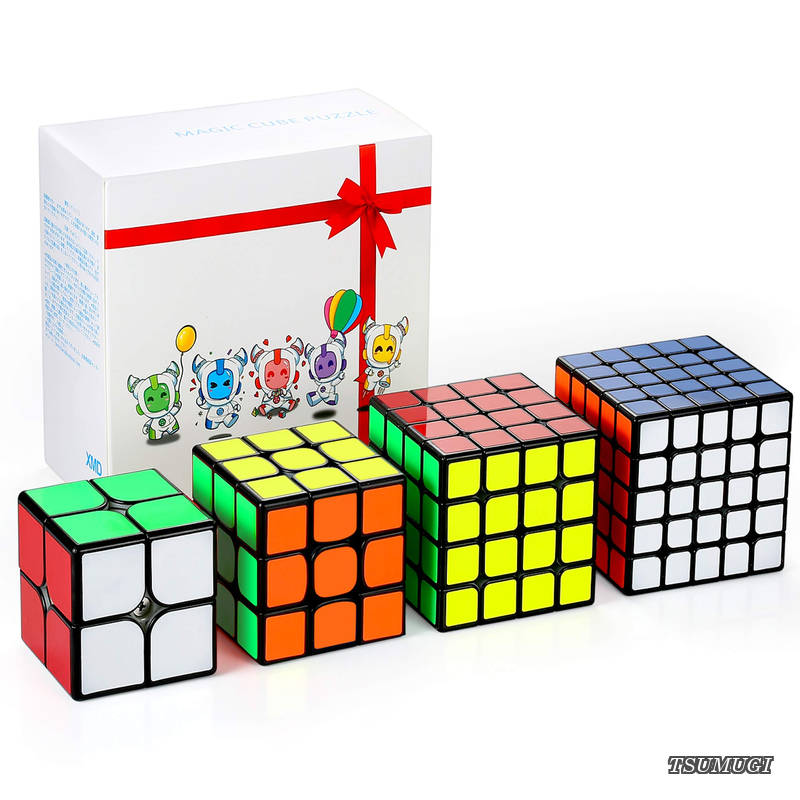 マジックキューブ MD 競技用キューブ 2x2 3x3 4x4 5x5 魔方ポップ防止 脳トレ 知育玩具 Magic Cube (公式4個)