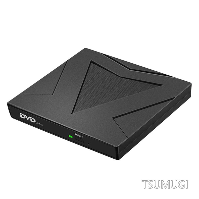 【送料無料】外付けドライブ 車用ポータブルdvdプレーヤー トップ用の外付け Dvd プレーヤー リーダー 車用usb Cdプレーヤー 車用dvdプレーヤー Black 金属