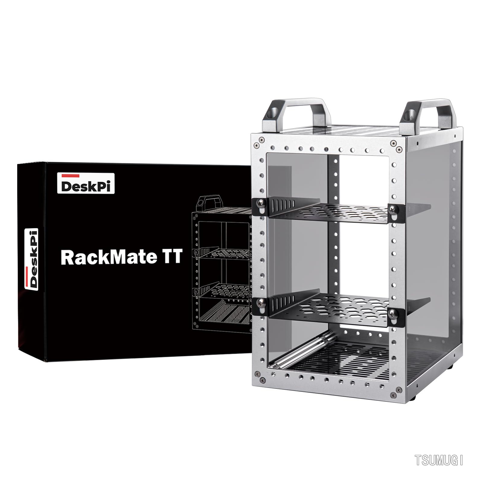 DeskPi RackMate TT ミニサーバーキャビネット（ミニPC、ネットワーク、サーバー、オーディオ、ビデオ機器用）