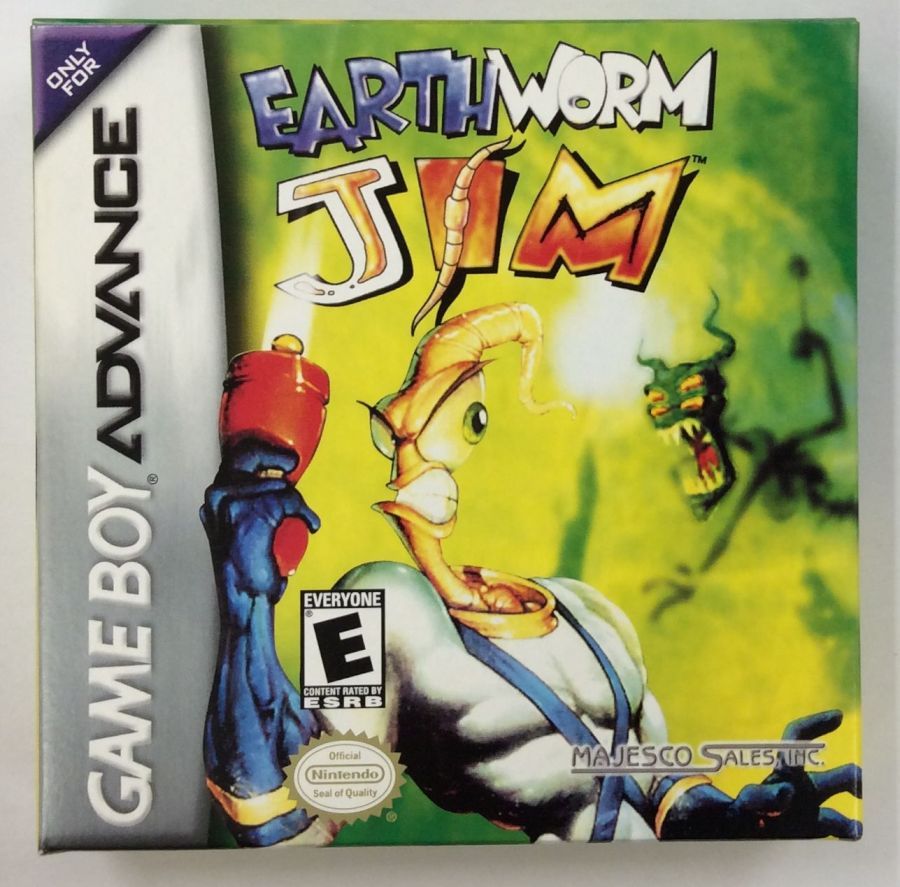 【中古】GBA 北米版 EARTHWORM JIM(国内版本体動作可)＊ゲームボーイアドバンスソフト(箱説付)