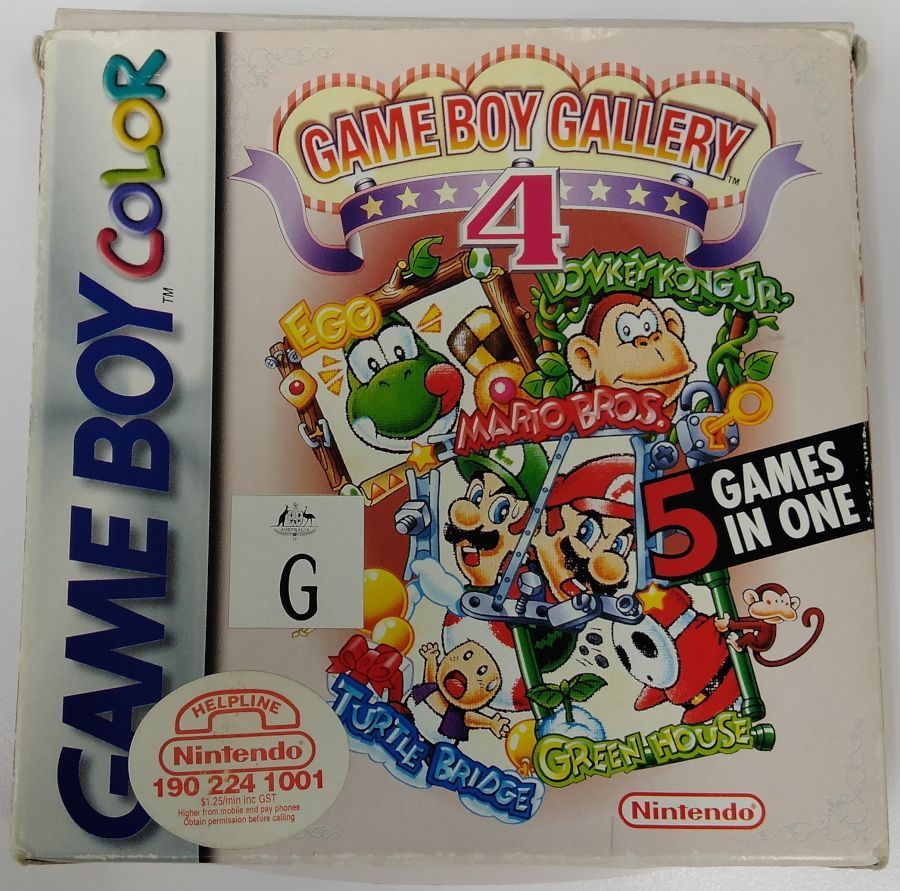 タイトルGBC Game Boy Gallery 4 (豪版) 商品名ゲームボーイカラーソフト(箱付) 商品状態ソフト：良い 箱：可（傷み、焼け、へこみ、破れ、防犯タグあり） 説明書：無し その他