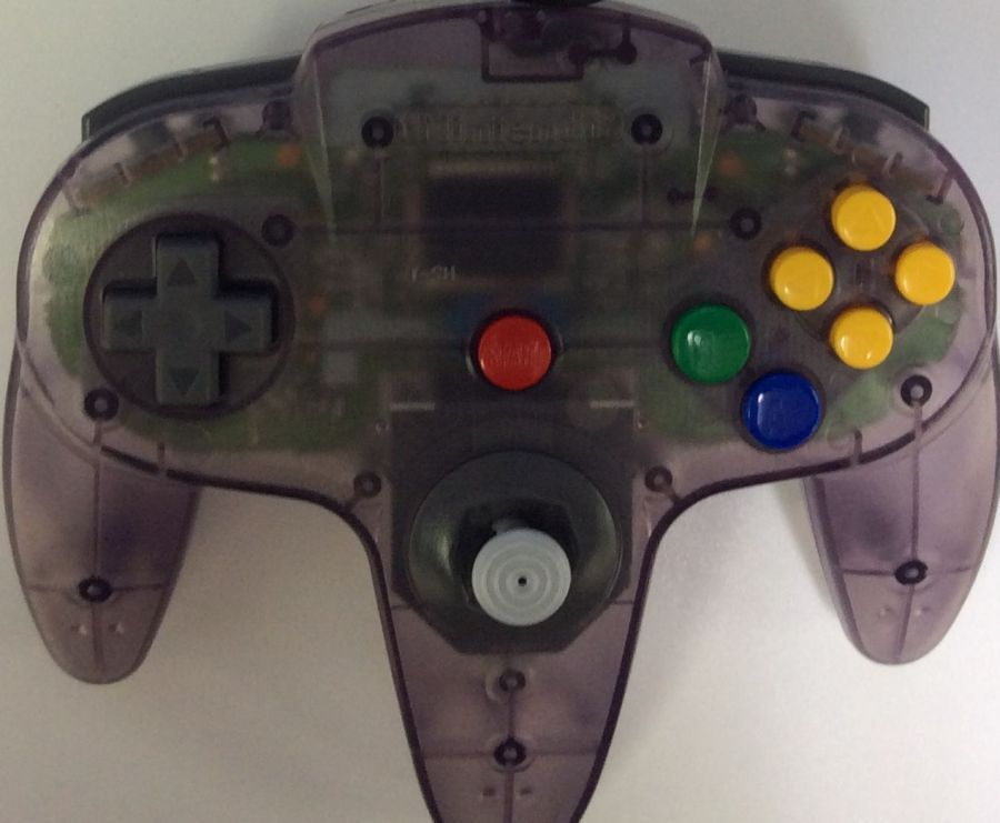 【中古】N64 N64 コントローラーブロス クリアパープル＊ニンテンドウ64コントローラー(箱付)