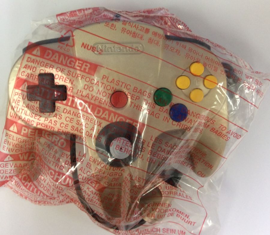 【中古】N64 N64 コントローラーブロス ゴールド＊ニンテンドウ64コントローラー(箱説付)