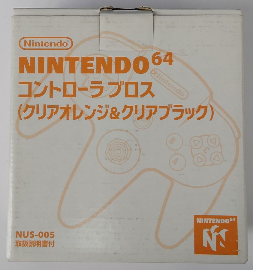 【中古】N64 ニンテンドー64　コントローラーブロス (クリアオレンジ＆ブラック)＊ニンテンドウ64コントローラー(箱…