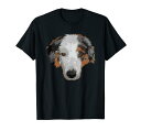 アートスプラッシュオーストラリアンシェパードプリント犬の恋人のための面白いギフト Tシャツ