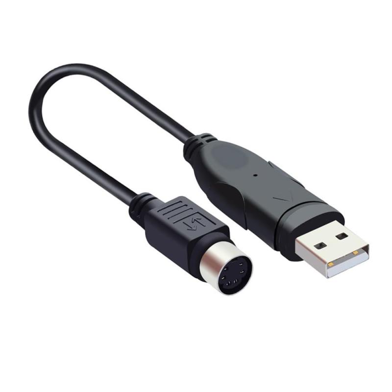DELL - USB-PS/2 変換コンバータ USB A (オス) - ミニDIN 6pin (メス) 変換アダプタ PS/2 マウス・キーボード対応 USB2.0 変換ケーブル 15cm ブラック