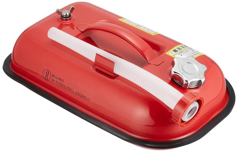 YAZAWA (矢澤産業) ガソリン携帯缶 横型タイプ 5L 消防法適合品 YR5