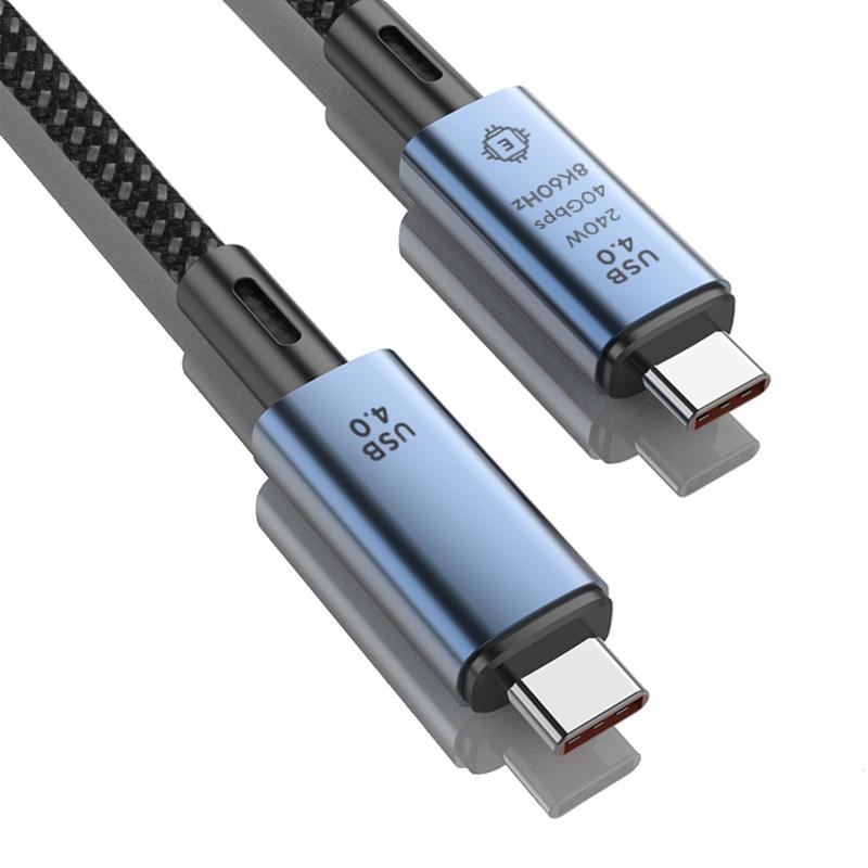 USB-C/USB 4 ケーブル 2M Thunderbolt 4 (240W, 40Gbps) 240W出力 8K対応 40Gbps 高速データ転送 iPhone15/16 Galaxy S24 MacBook Pro iPad Pro 各種対応